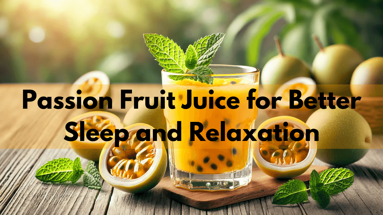 Passion Fruit Juice for Better Sleep and Relaxation