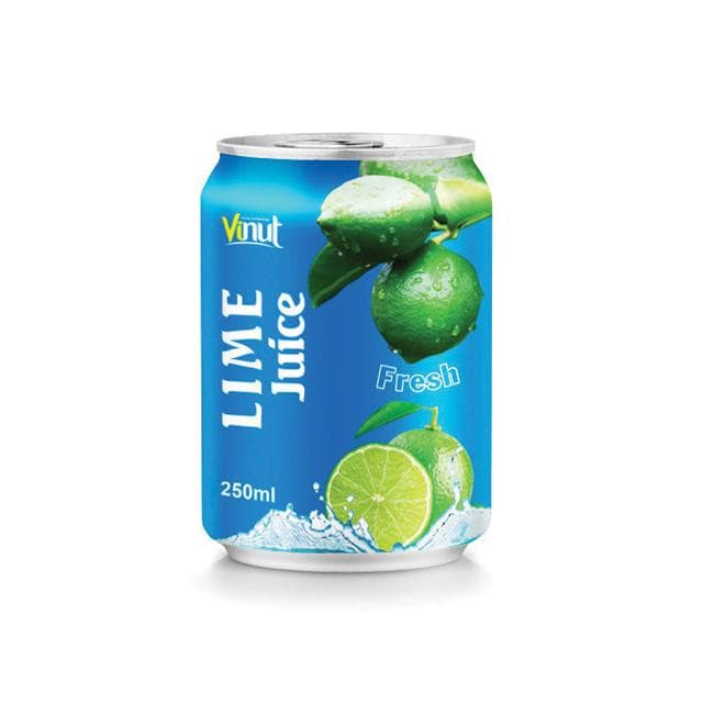 VINUT Lime Juice Fresh, Slim Can, 250ml