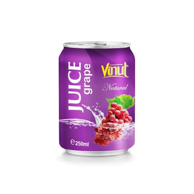 VINUT Juice grape Natural, Slim Can, 250ml