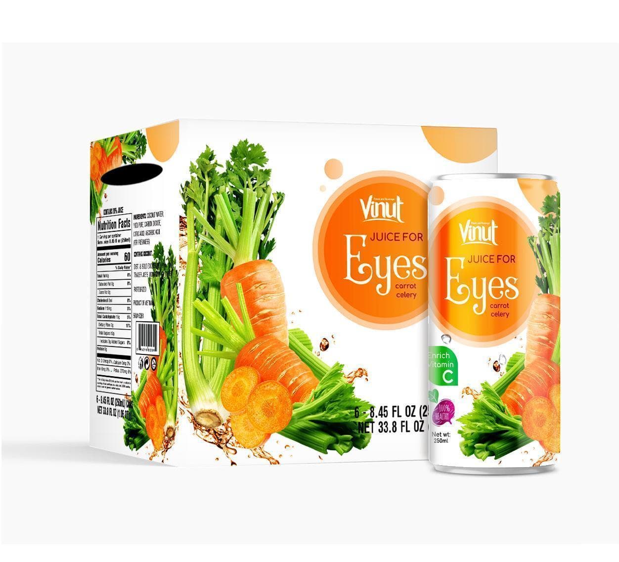 16.6 fl oz VINUT Vegetable Juice drink for Eyes view 2