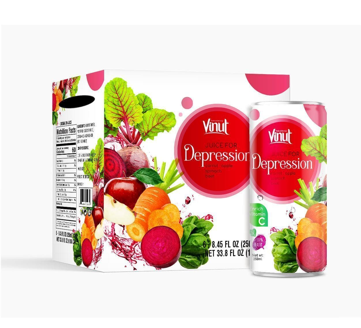 250ml VINUT Vegetable Juice for Depression view 2