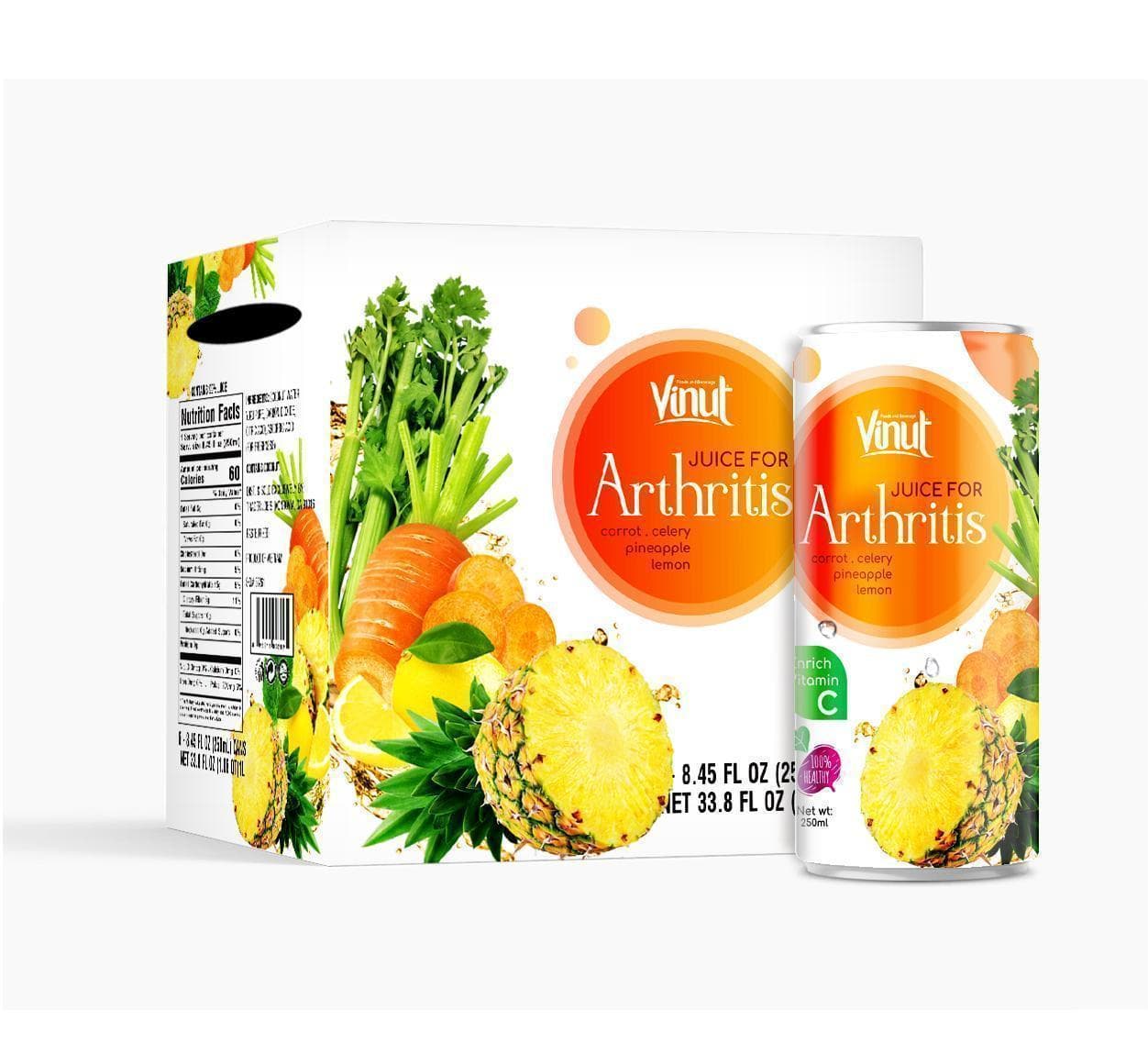 250ml VINUT Vegetable Juice for Arthritis view 2