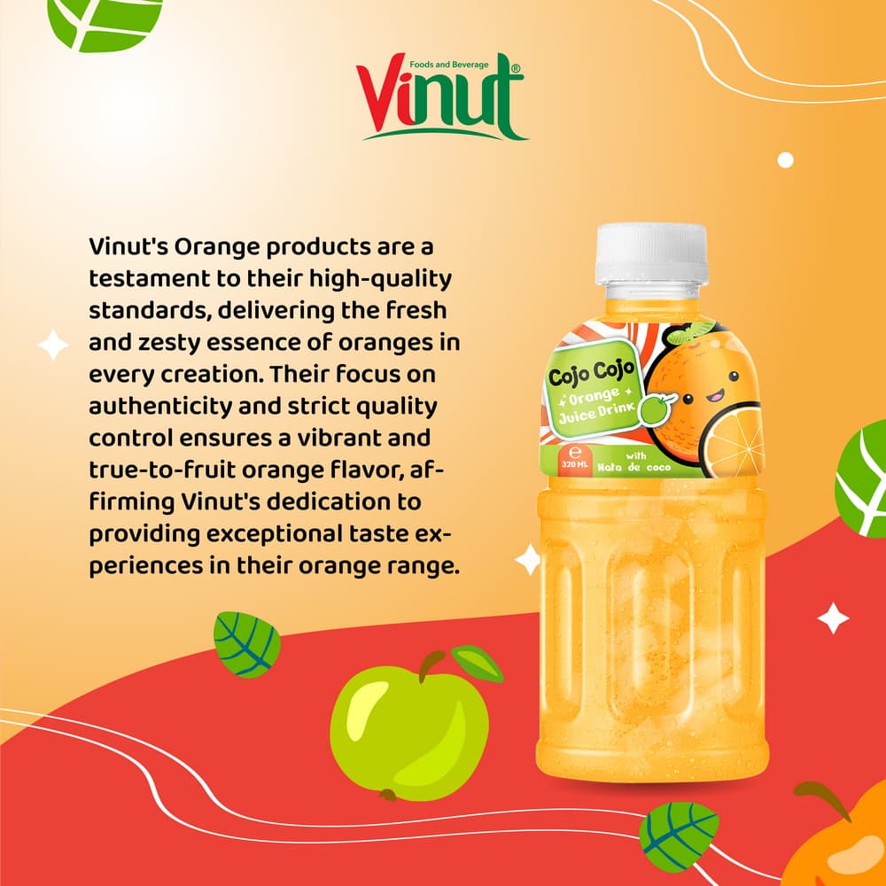 320ml Cojo Cojo Orange Juice Drink with Nata De Coco view 5