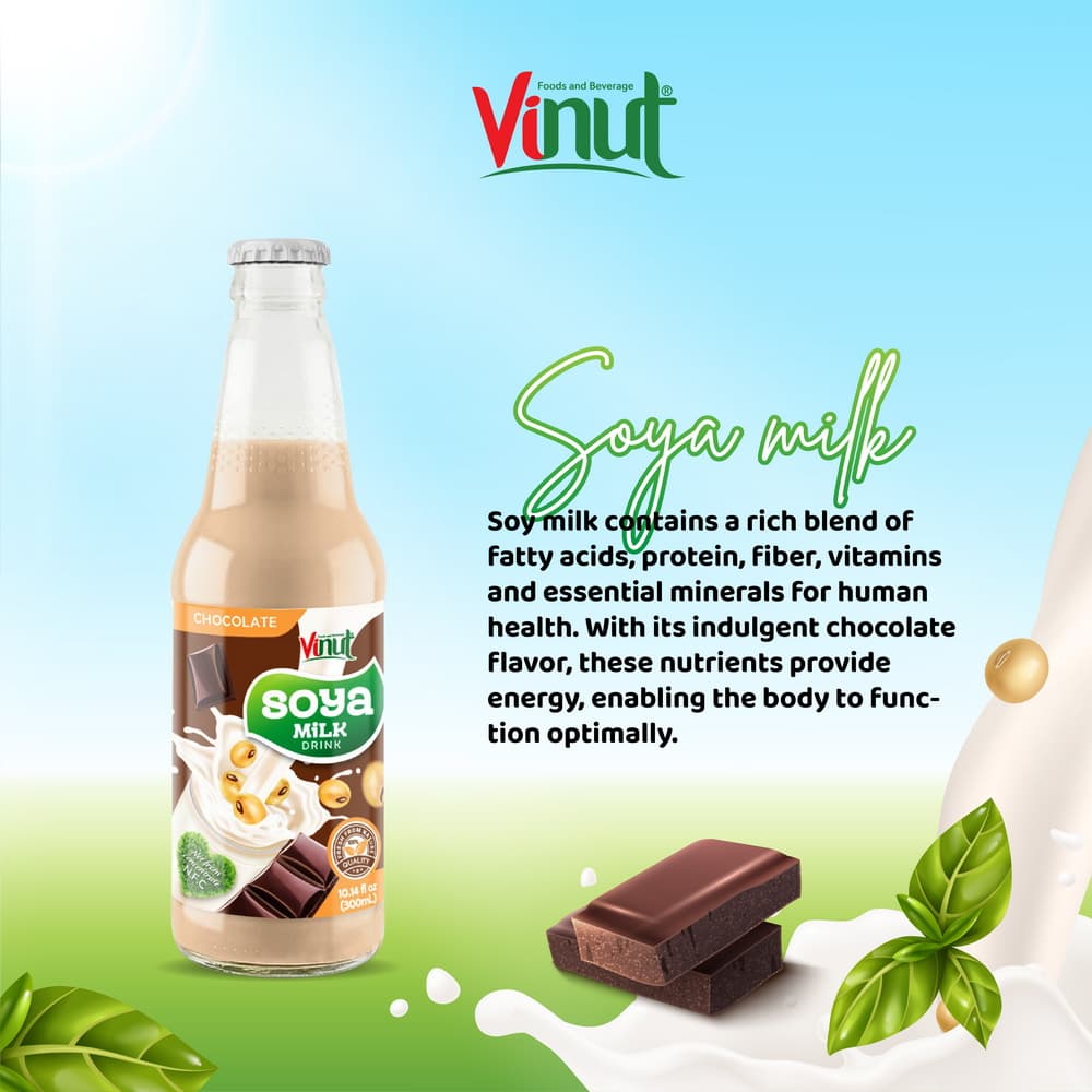 10.14 fl oz VINUT Original Soya Milk Drink with Chocolate view 3