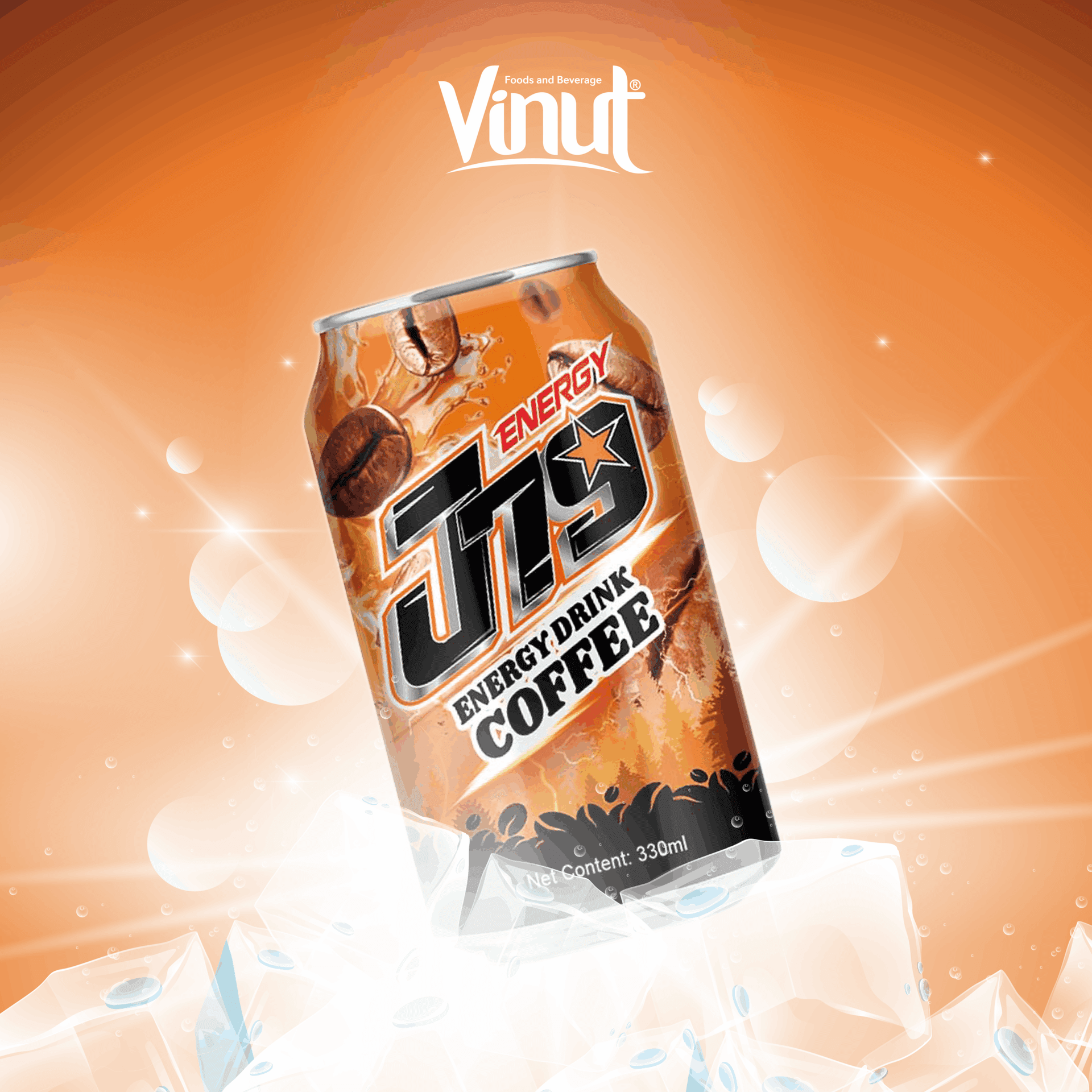 330ml J79 Energy drink Coffee view 2