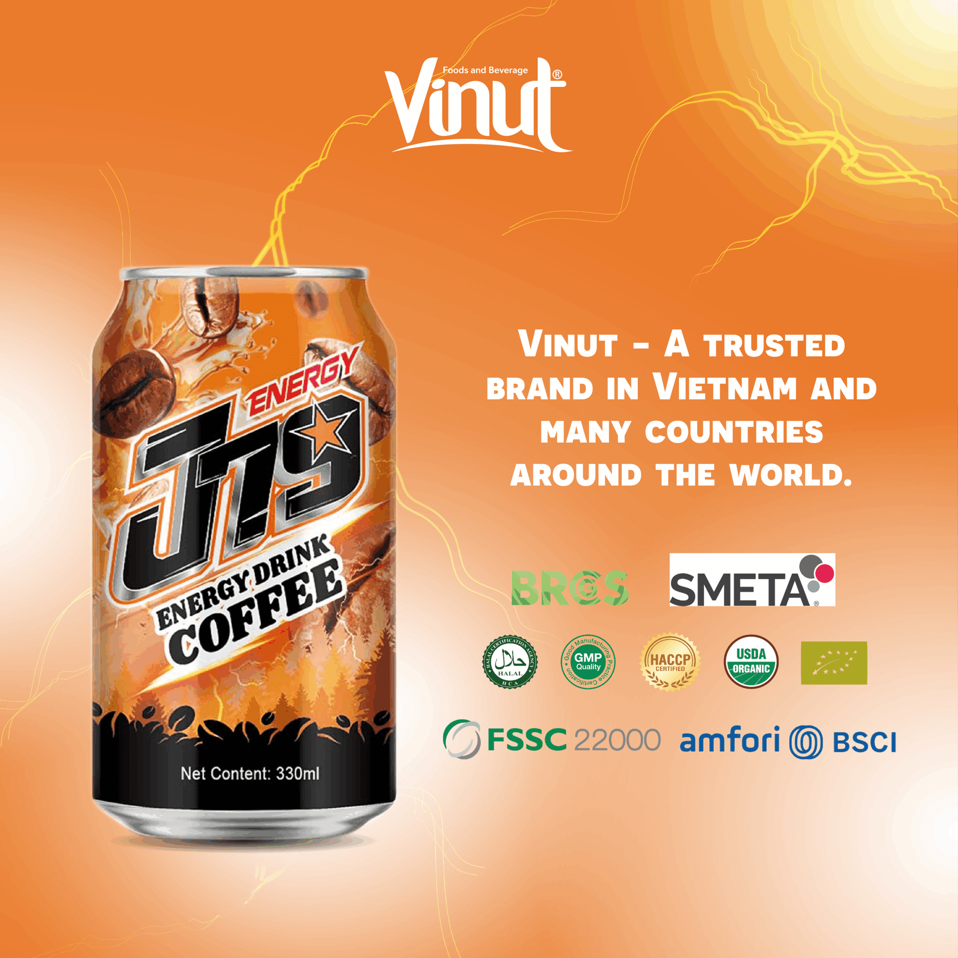 330ml J79 Energy drink Coffee view 5