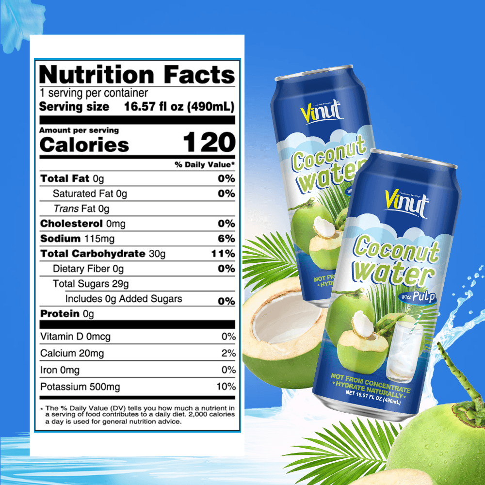 16.57 fl oz VINUT Coconut Water with Pulp view 3