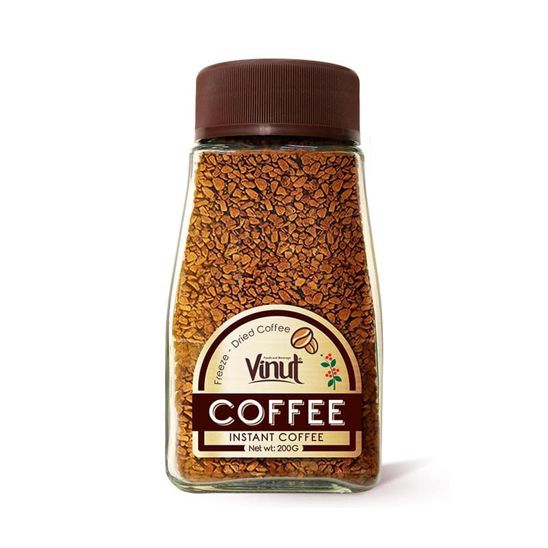 200g VINUT Glass jar Instant Coffee Bean (Arabica & Robusta)