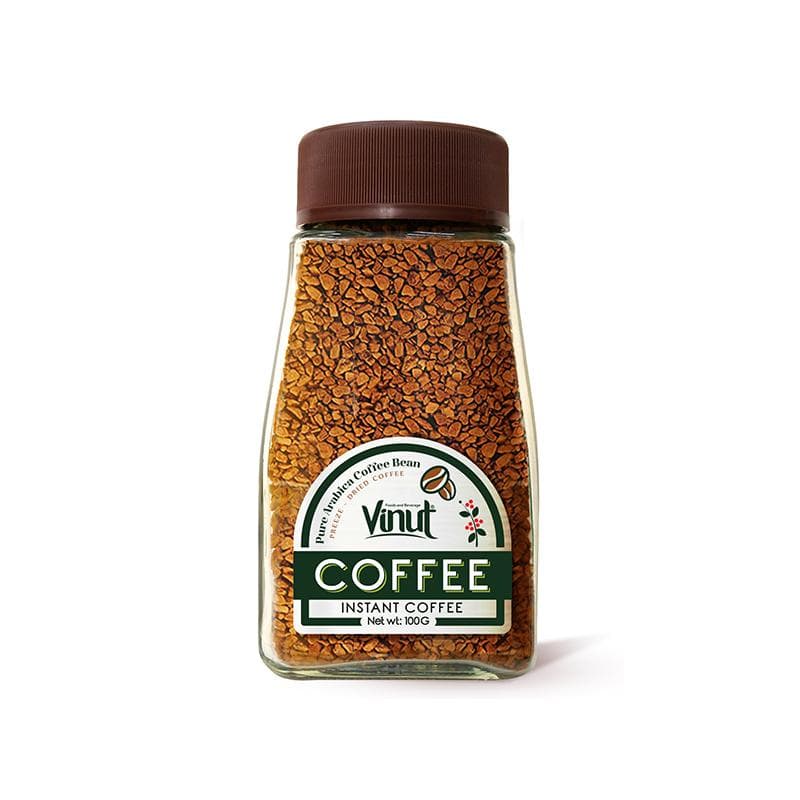 100g VINUT Glass jar Pure Arabica instant Coffee Bean