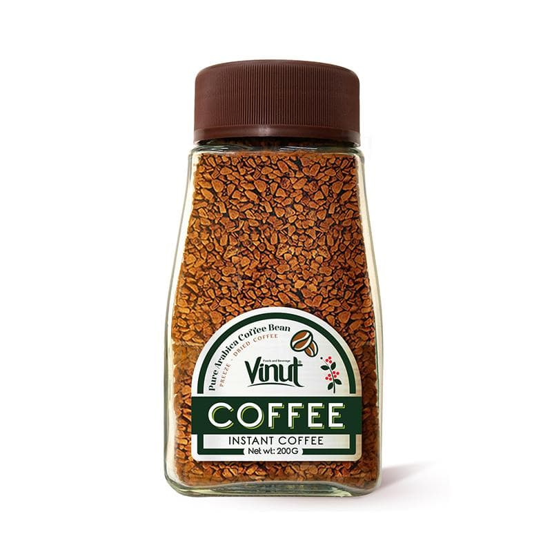 200g VINUT Glass jar Pure Arabica instant Coffee Bean