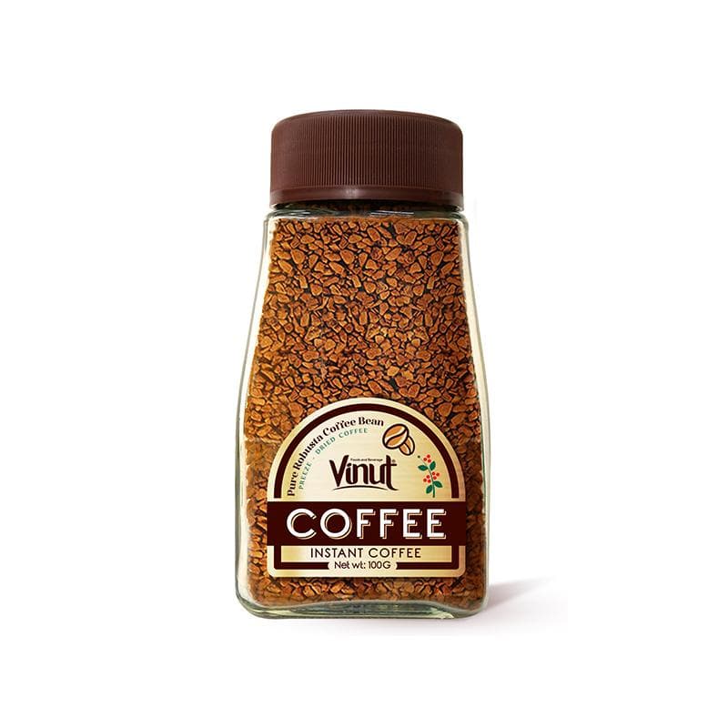100g VINUT Glass jar Instant Pure Robusta instant Coffee Bean