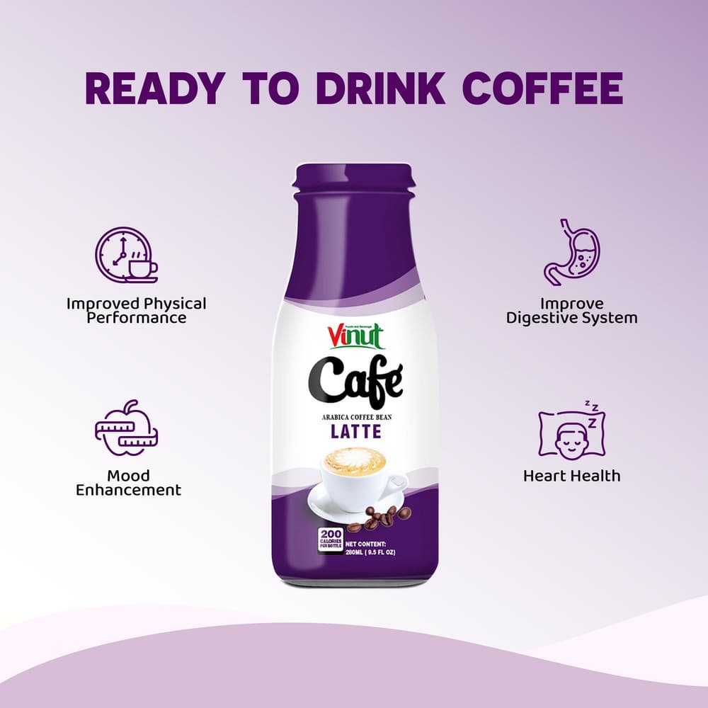Box 4 x 9.5 fl oz Vinut Latte coffee drink (Arabica coffee bean) view 4