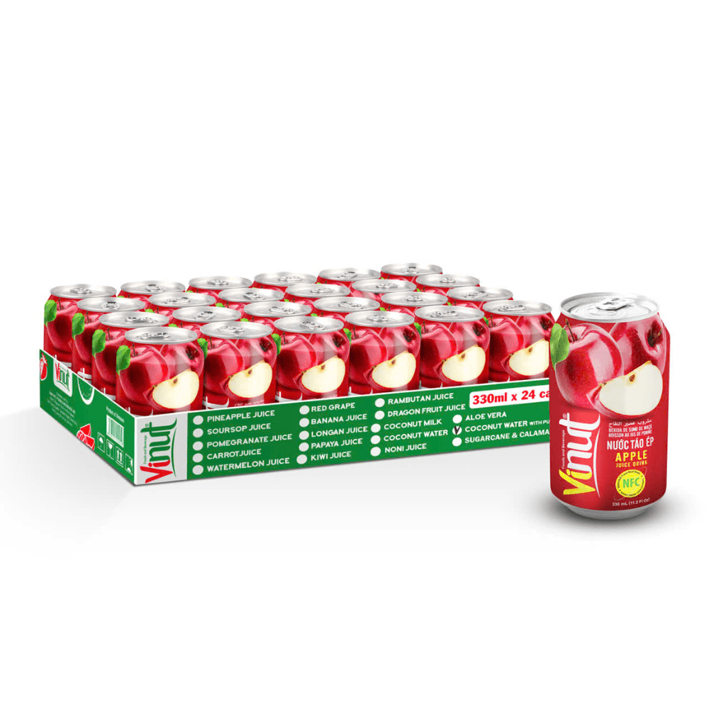 VINUT Apple Juice Drink, NFC Squeezed From Real Juice Not From Concentrate, Can, 11.1 fl oz (330 mL) view 2