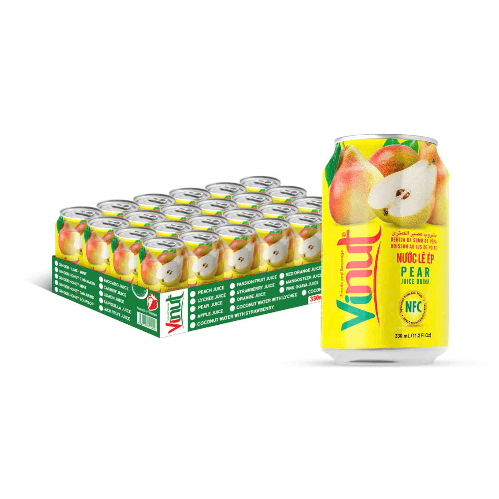 VINUT Pear Juice Drink, Squeezed From Real Fruit Juice, NFC, Not From Concentrate, Slim Can, 11.1 fl oz (330 mL) view 2