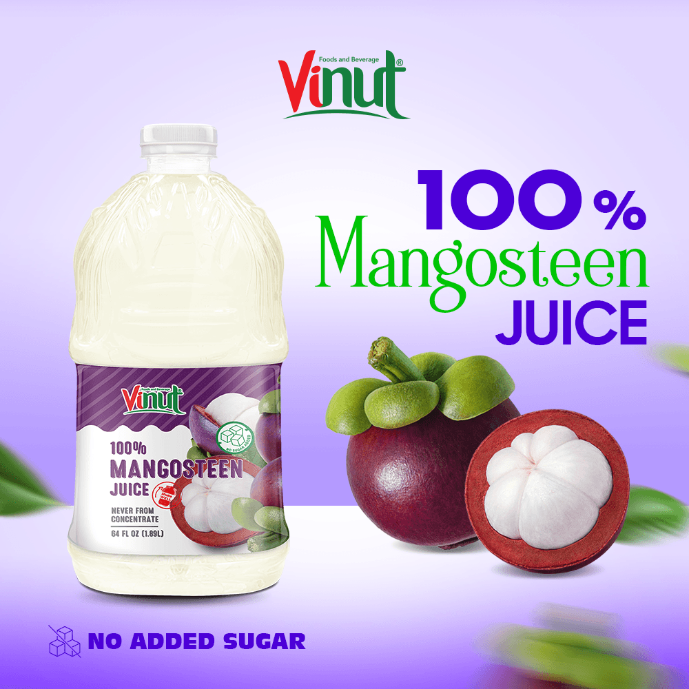 VINUT 100% Mangosteen Juice, Never From Concentrate, No Sugar Added, PET Bottle, 64 fl oz (1.89L) view 2