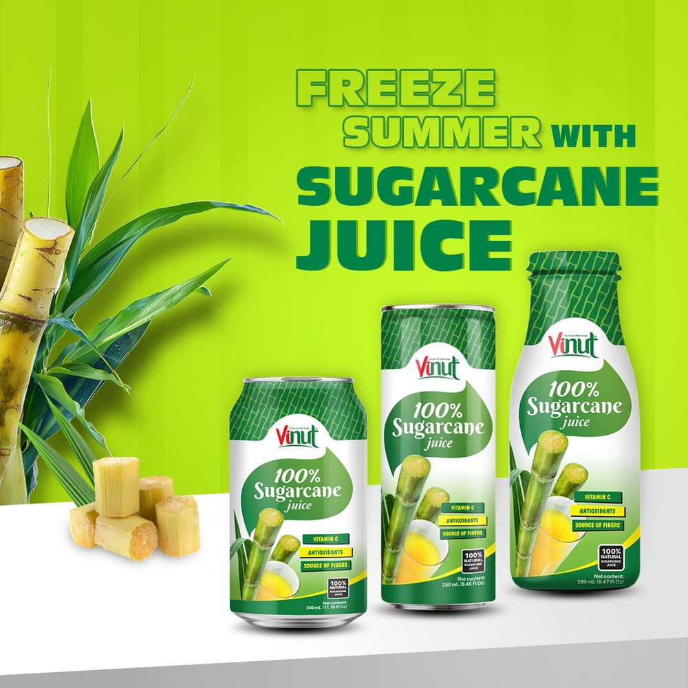 VINUT 250ml 100% Natural Sugarcane Juice (Rich in Vitamin C, Antioxidants, and Fiber) view 2