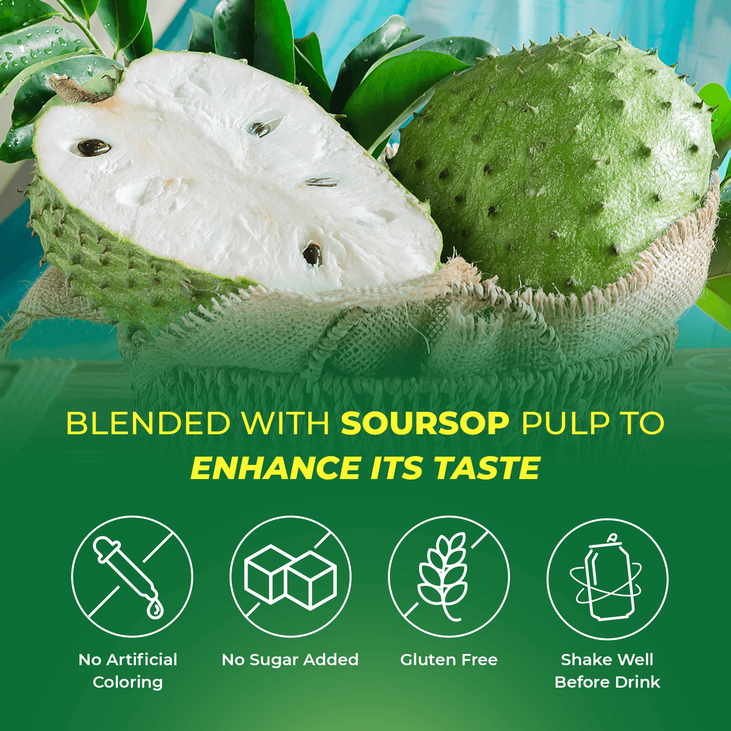 16. 57 fl oz Vinut 100% NFC Soursop Juice Drink with Pulp (No Added Sugar) view 5