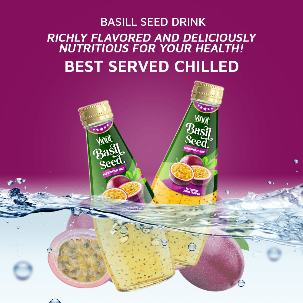9.8 fl oz Vinut Basil Seed Drink with Passion Fruit Juice view 4