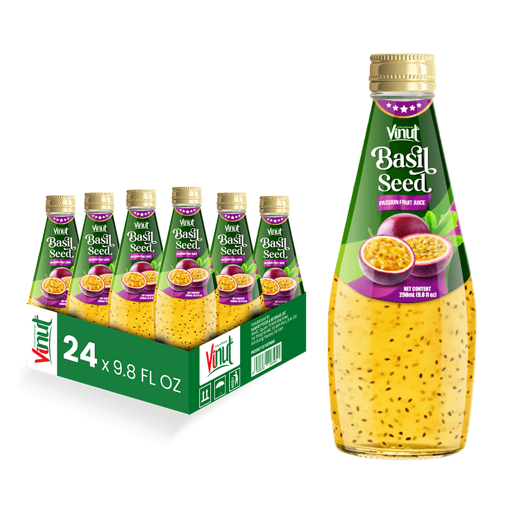 9.8 fl oz Vinut Basil Seed Drink with Passion Fruit Juice view 2