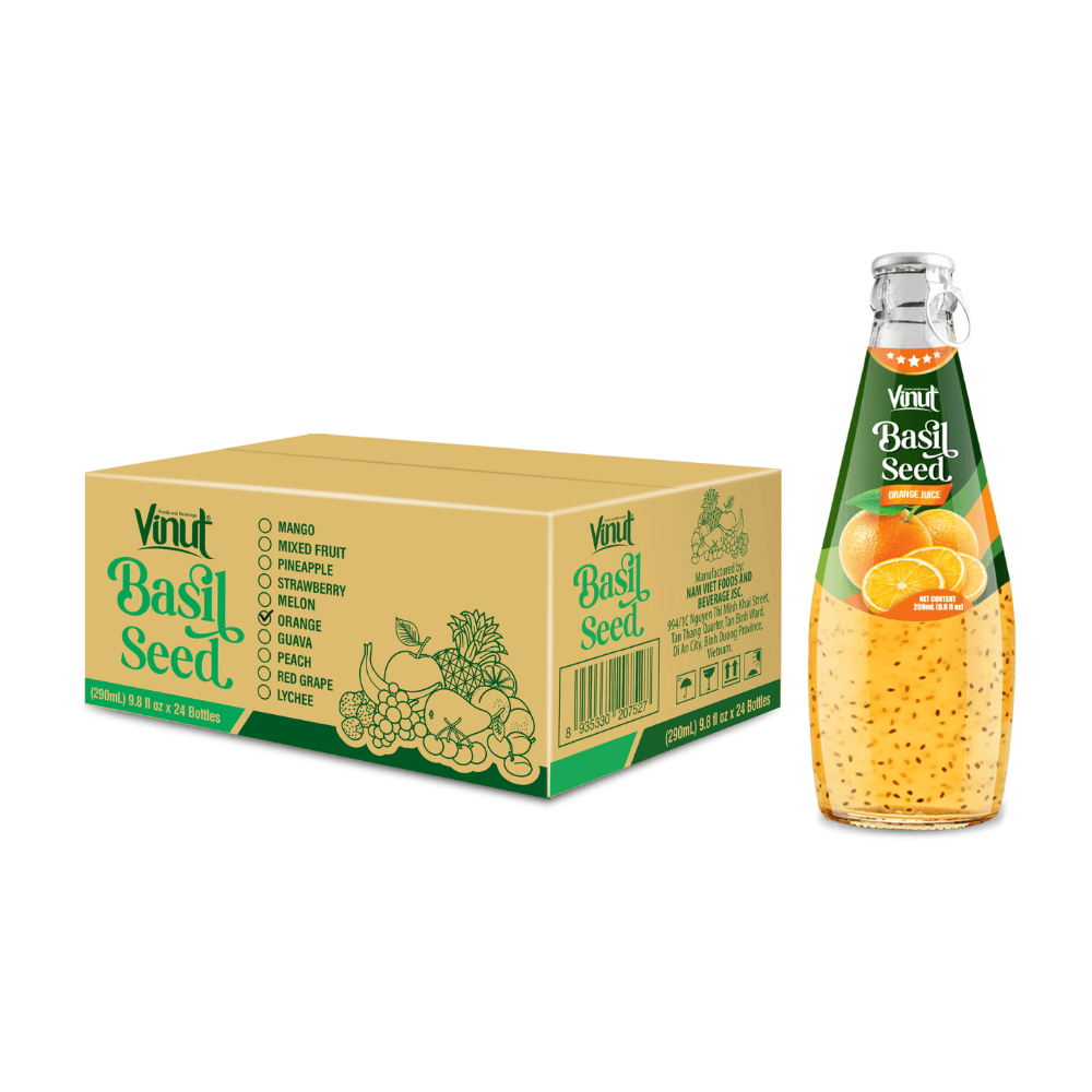 290ml Vinut Basil Seed Drink with Orange Juice (Ring Pull Cap) view 2