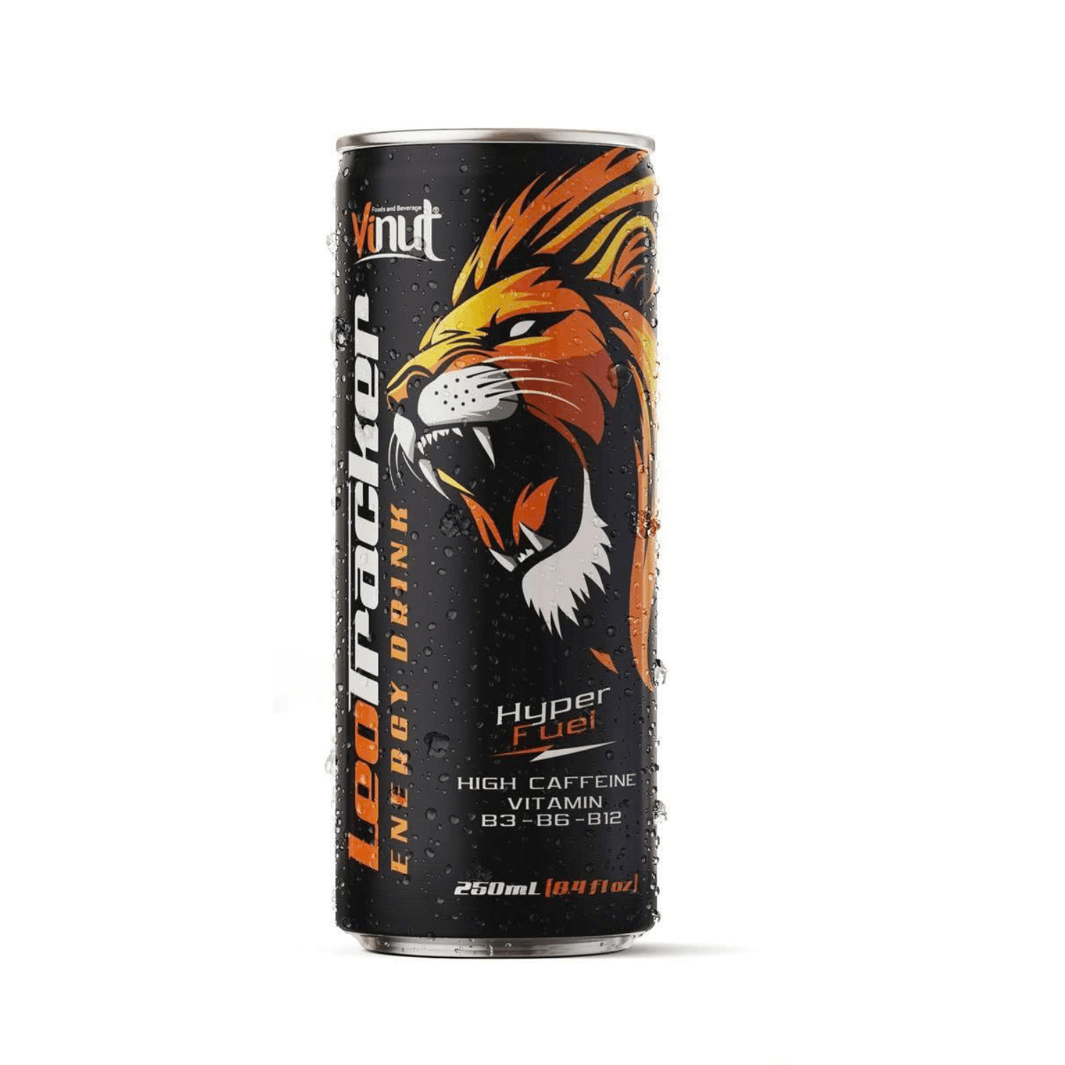 250ml Vinut Leo Tracker Energy Drink High Caffeine Vitamin B3, B6, B12