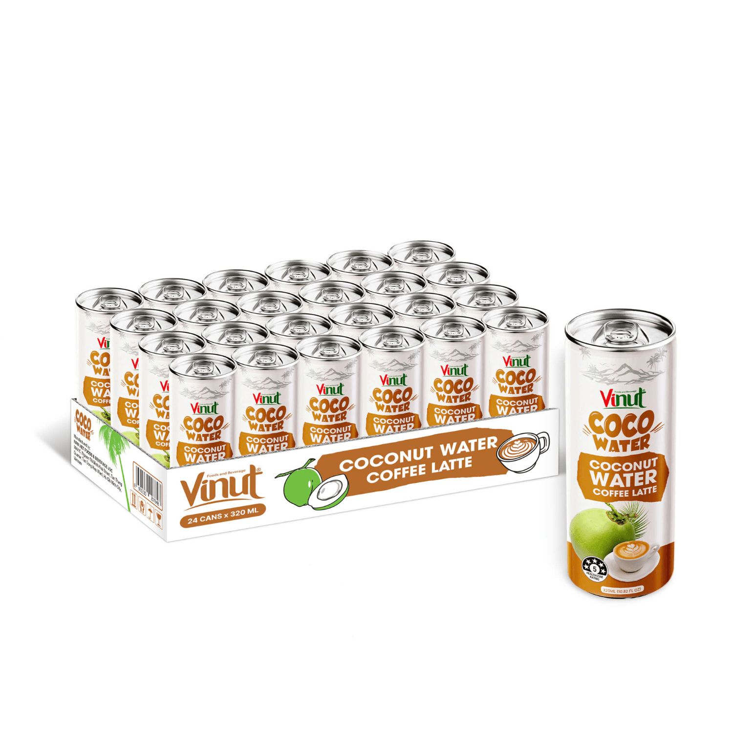 320ml Vinut Coconut Water with Coffee Latte Drink view 3