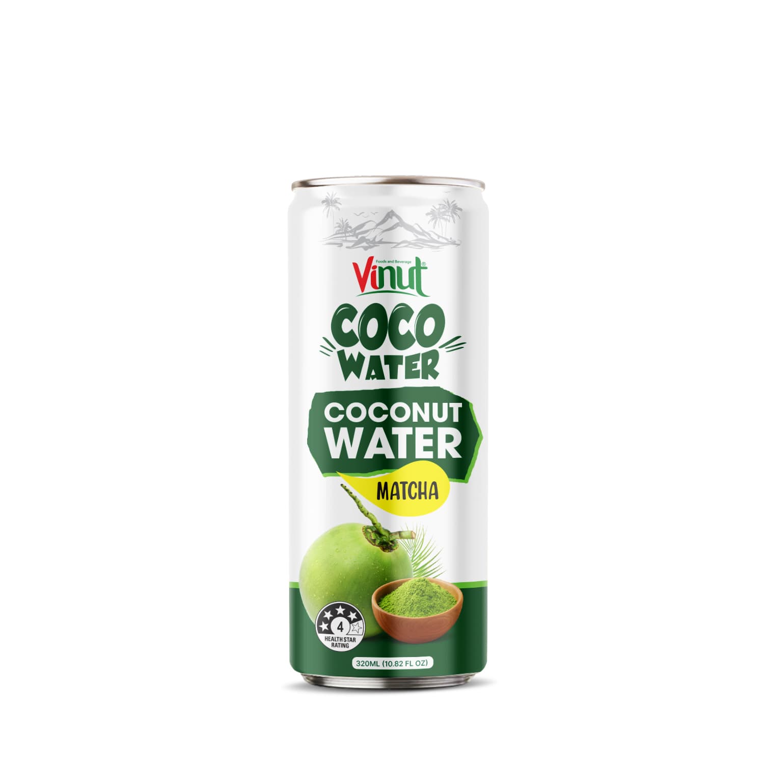 10.8 fl oz Vinut Coco Water Matcha view 1