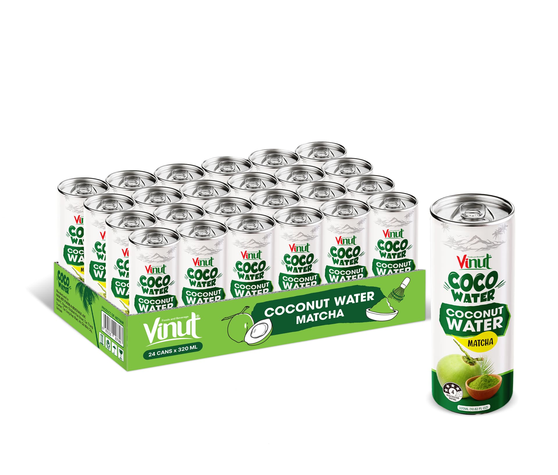 10.8 fl oz Vinut Coco Water Matcha view 2