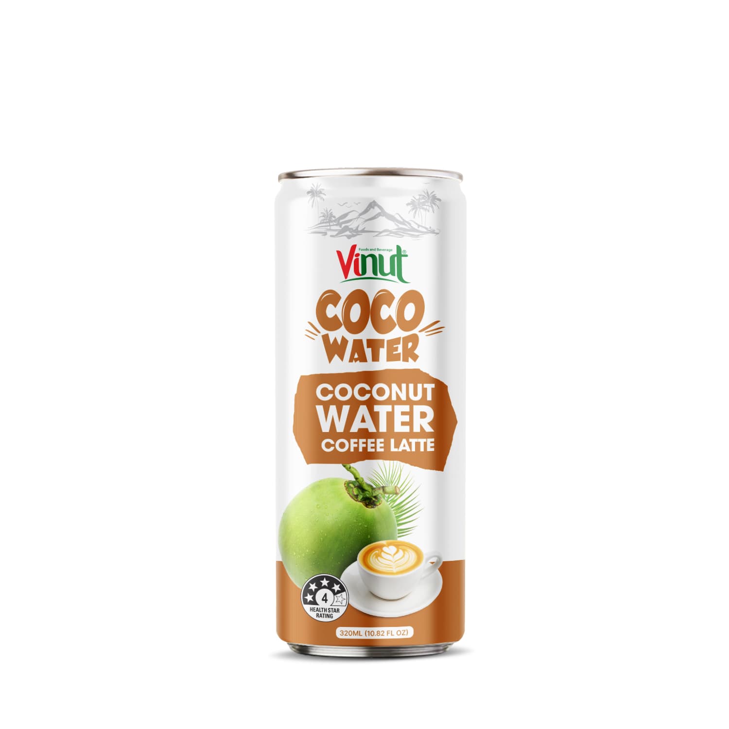 10.8 fl oz Vinut Coco Water Coffee Latte view 1