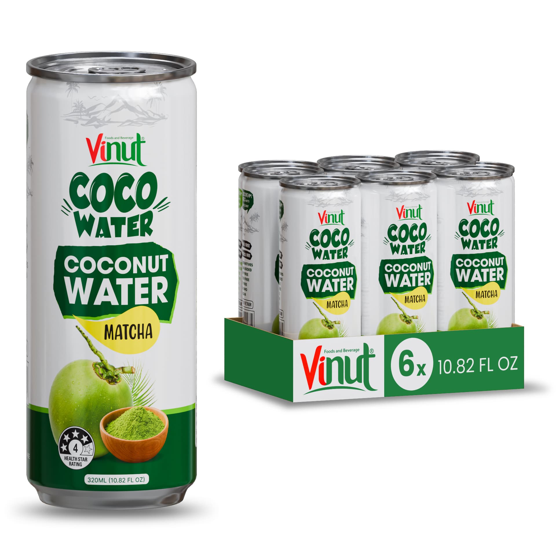 10.8 fl oz Vinut Coco Water Matcha view 2