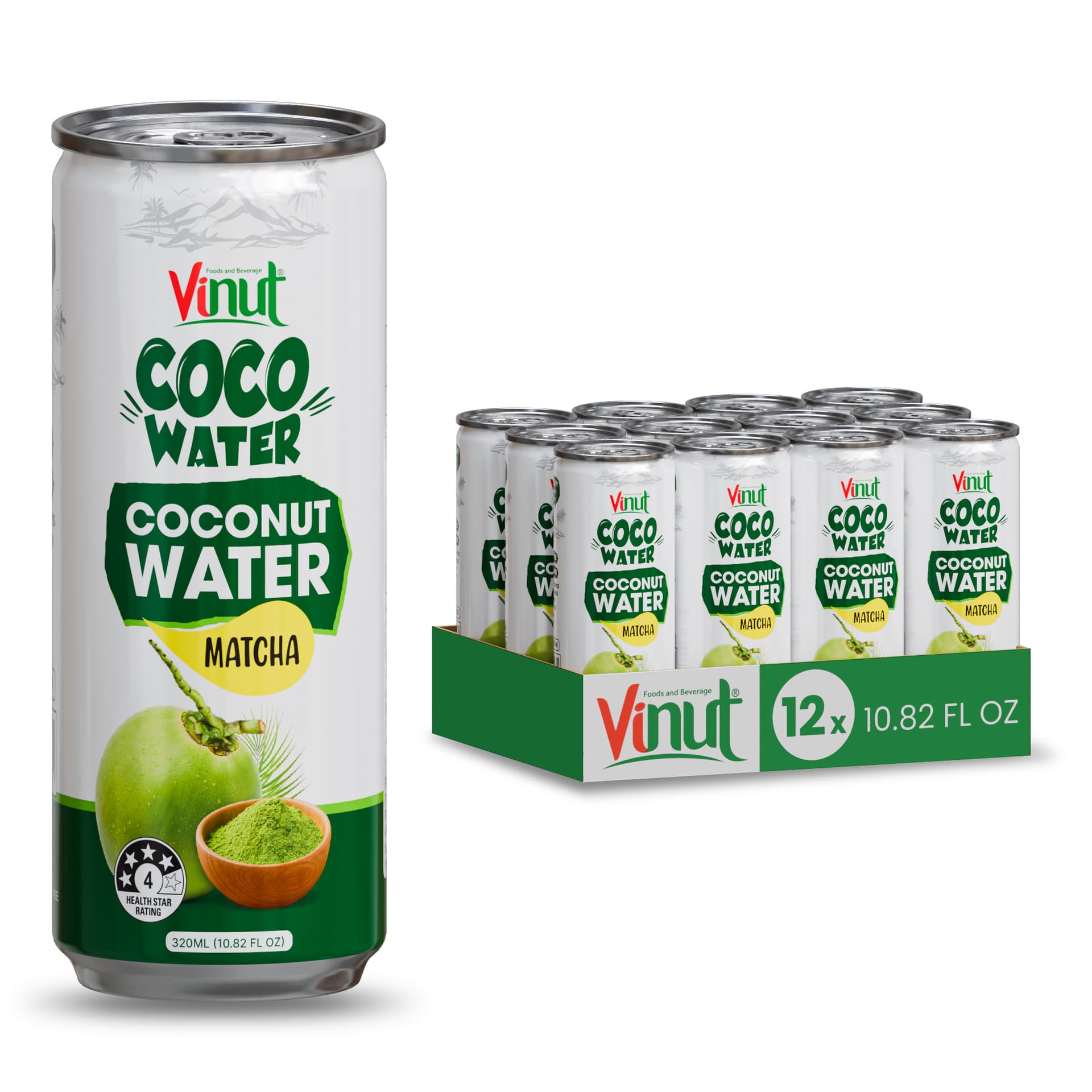 10.8 fl oz Vinut Coco Water Matcha view 3
