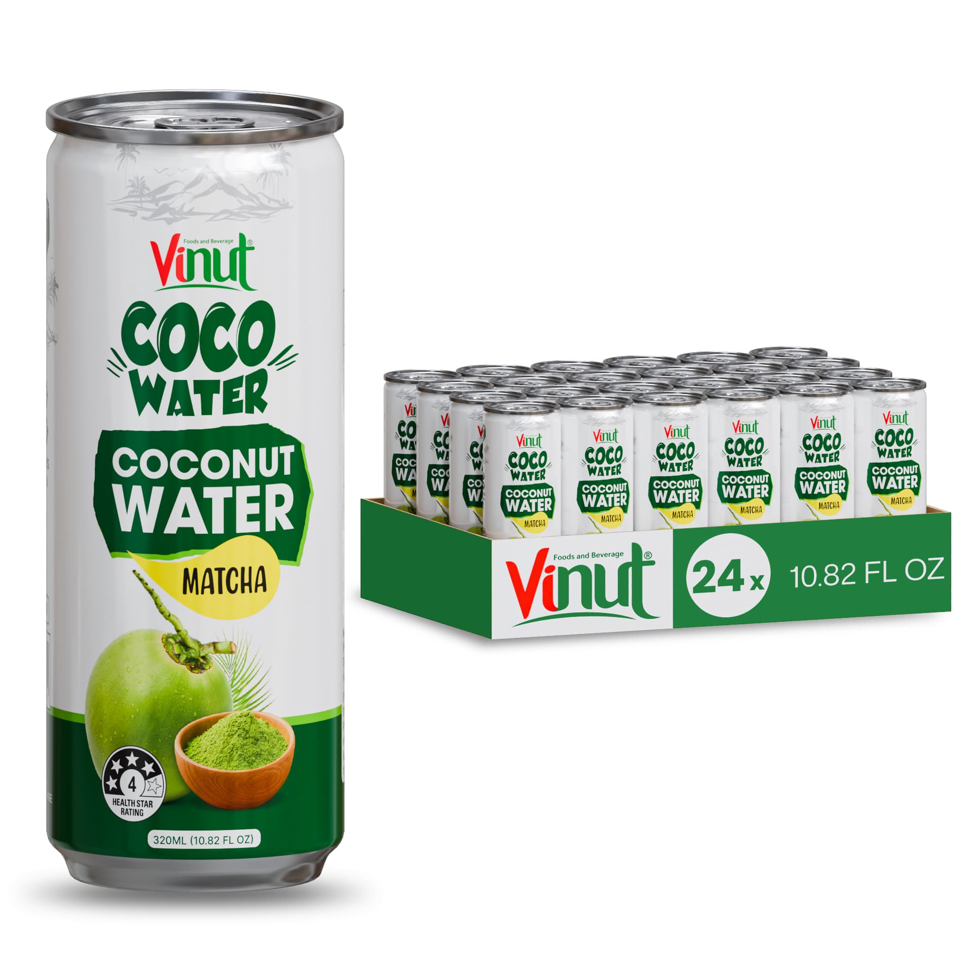 10.8 fl oz Vinut Coco Water Matcha view 4