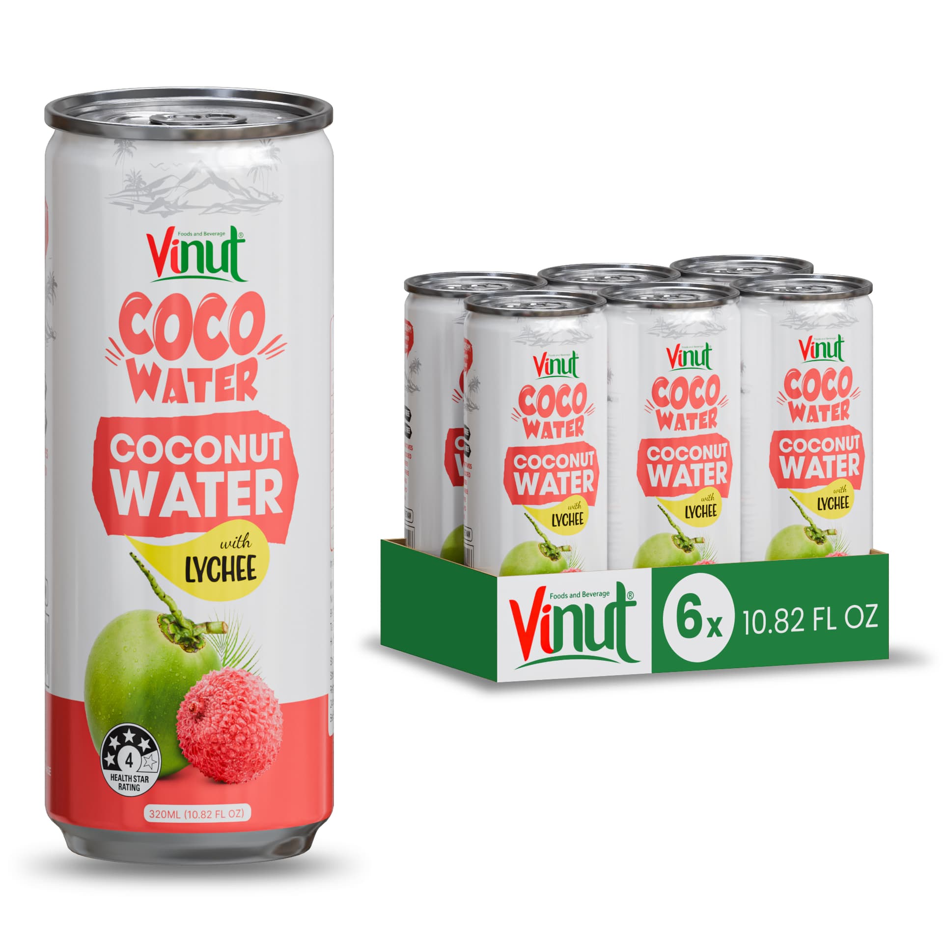 10.82 fl oz Vinut Coco Water with Lychee view 2