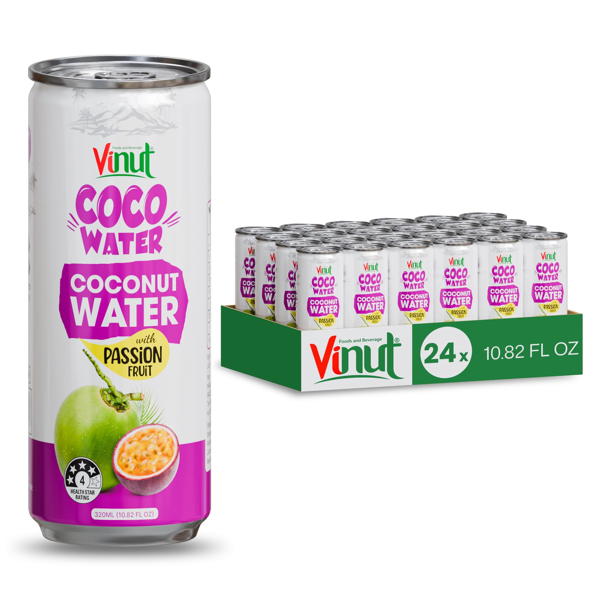 10.82 fl oz Vinut Coco Water with Passion Fruit view 4