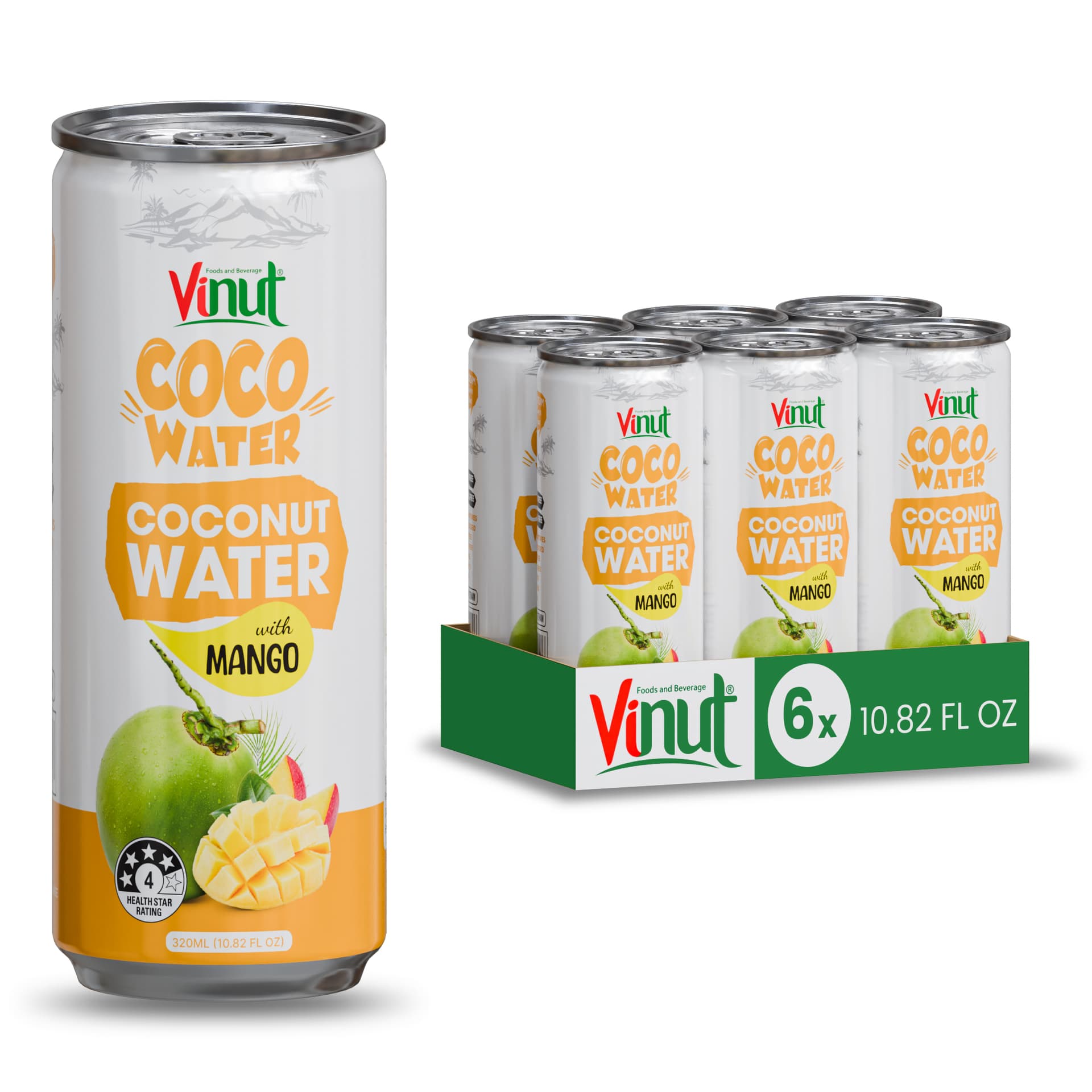 10.82 fl oz Vinut Coco Water with Mango view 2