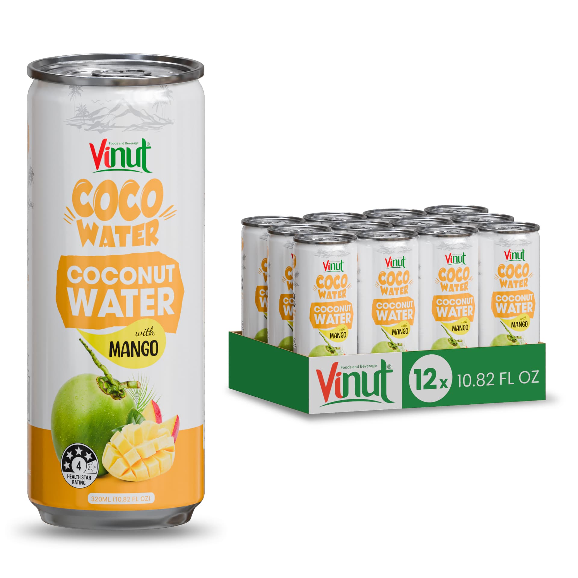 10.82 fl oz Vinut Coco Water with Mango view 3