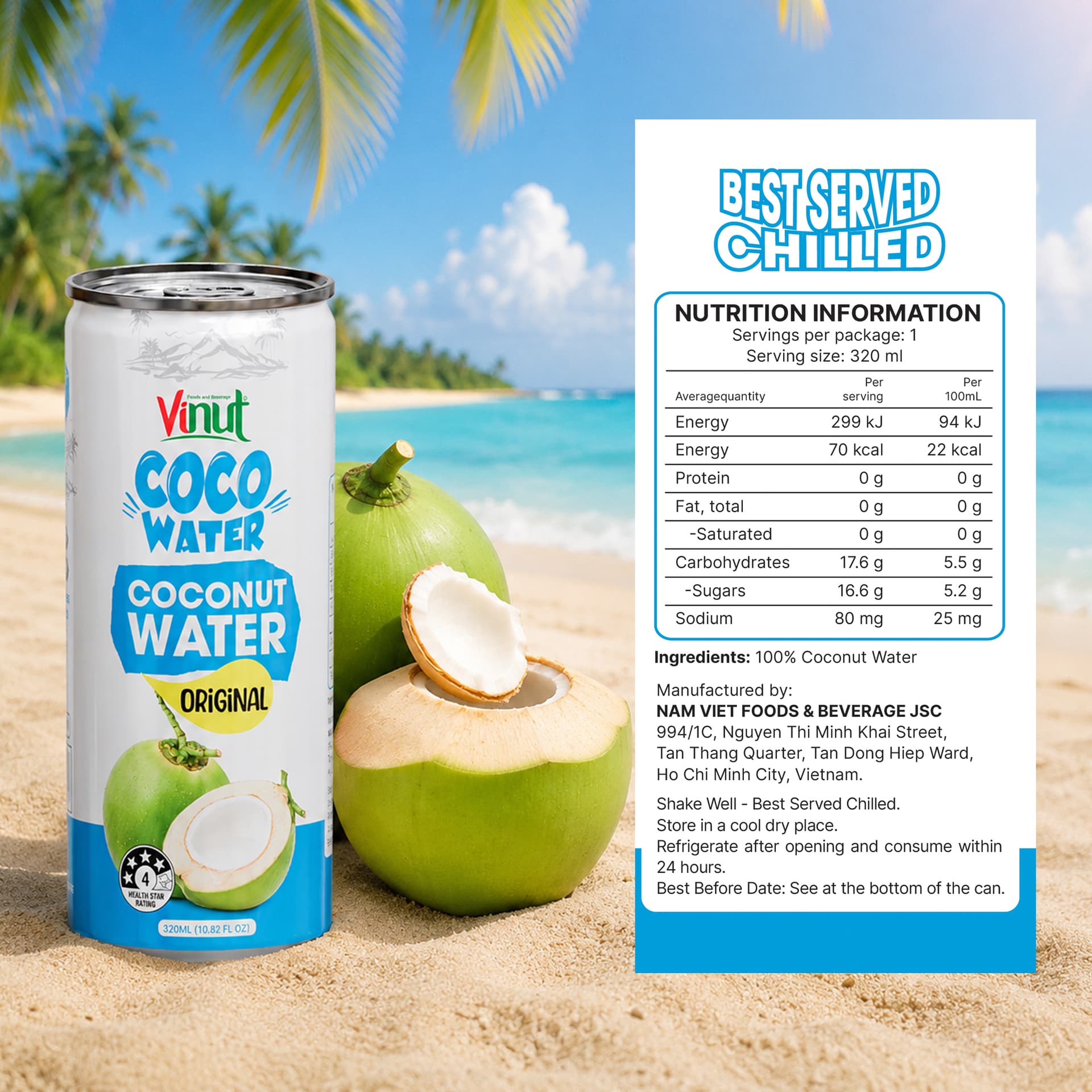10.82 fl oz Vinut Original Coco Water view 5