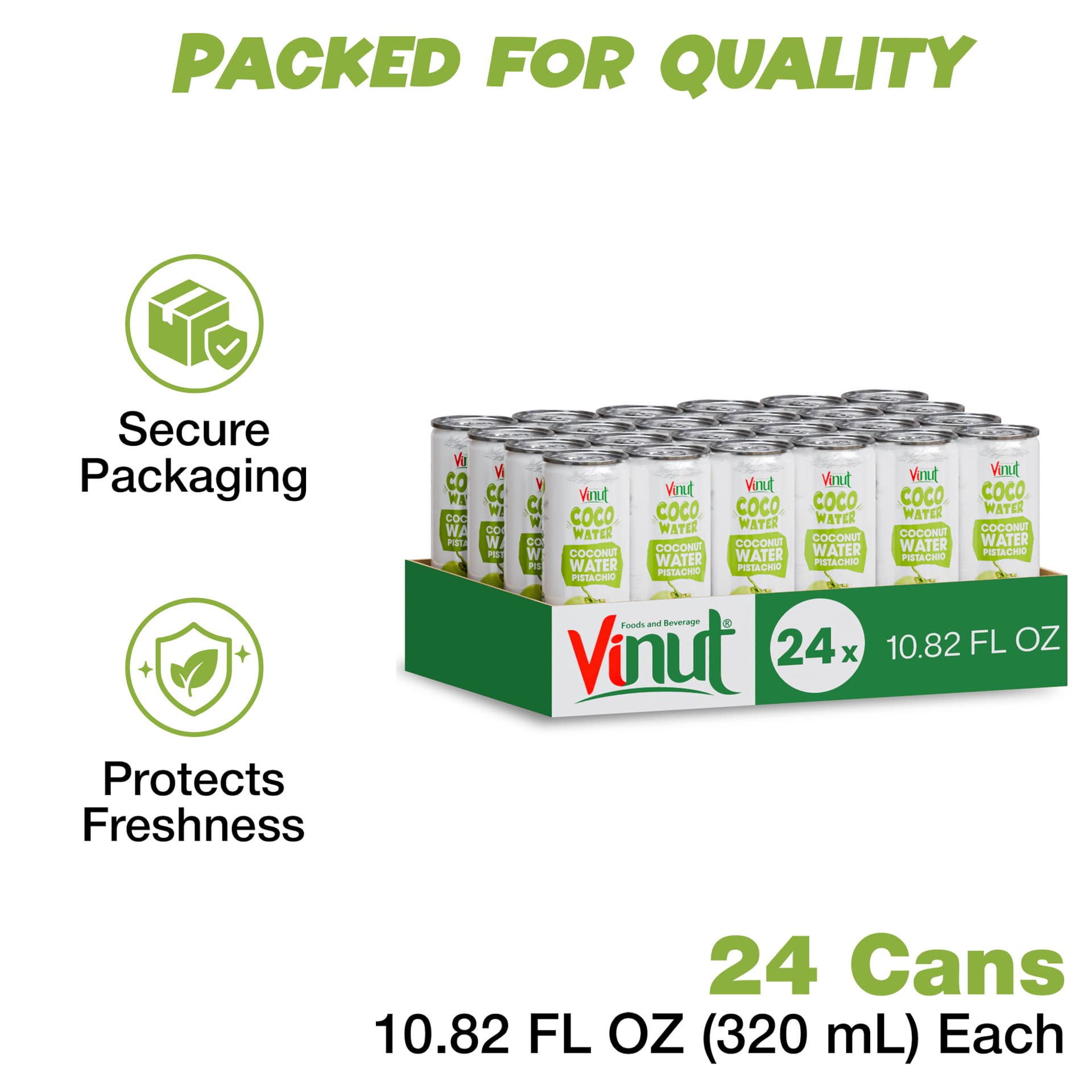 10.8 fl oz Vinut Coco Water Pistachio I Pack of 24 view 2