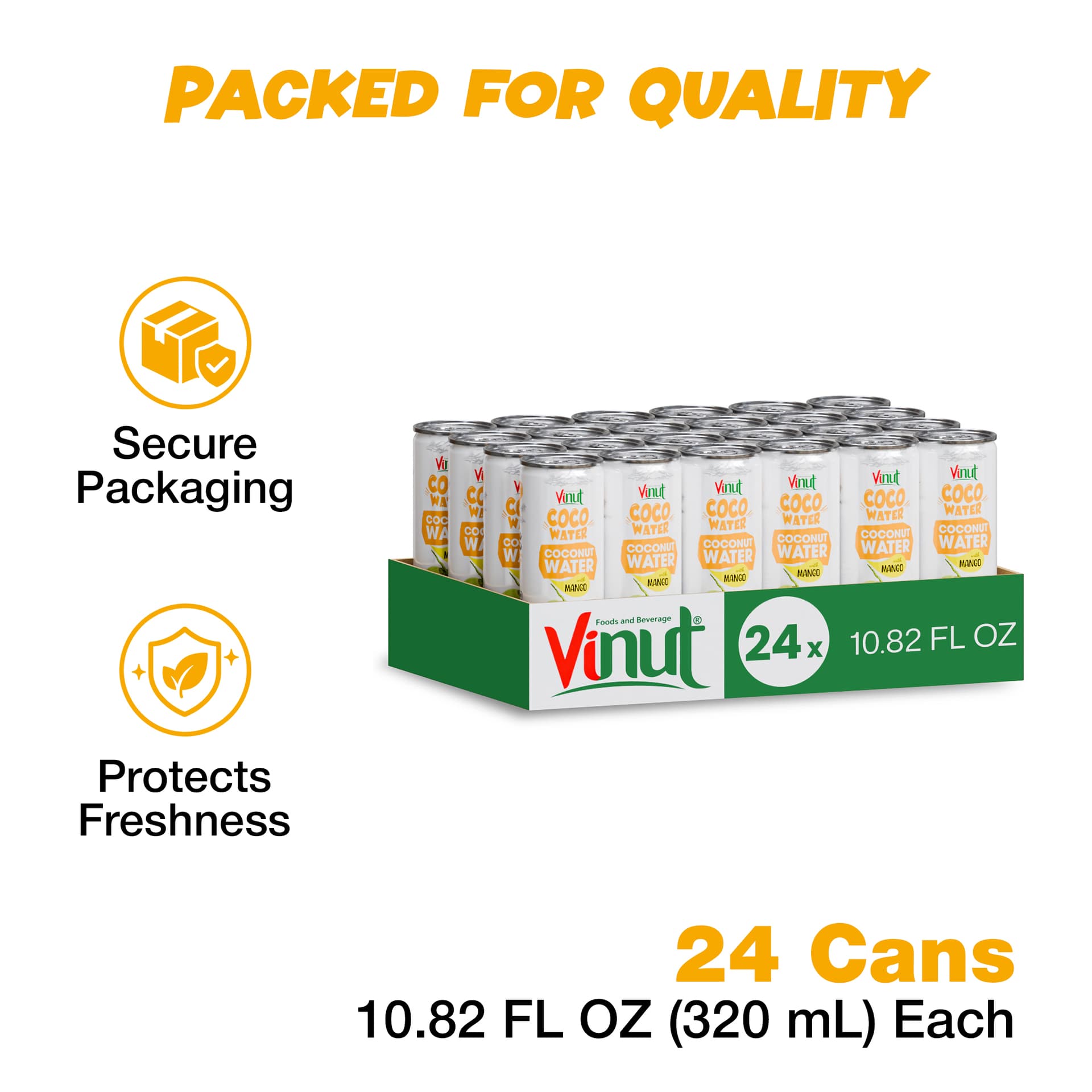 10.82 fl oz Vinut Coco Water with Mango I Pack of 24 view 2