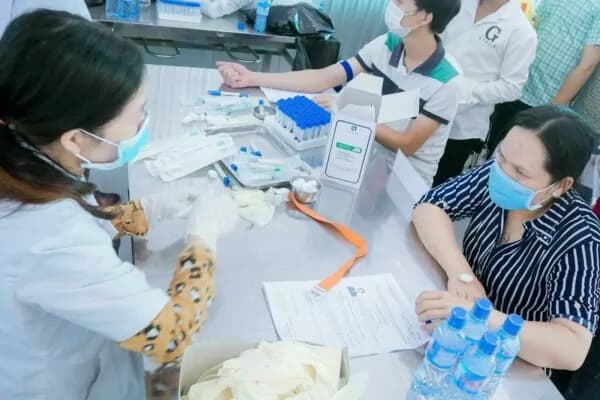Nam Viet F&B periodic health check: Protecting workers’ health.