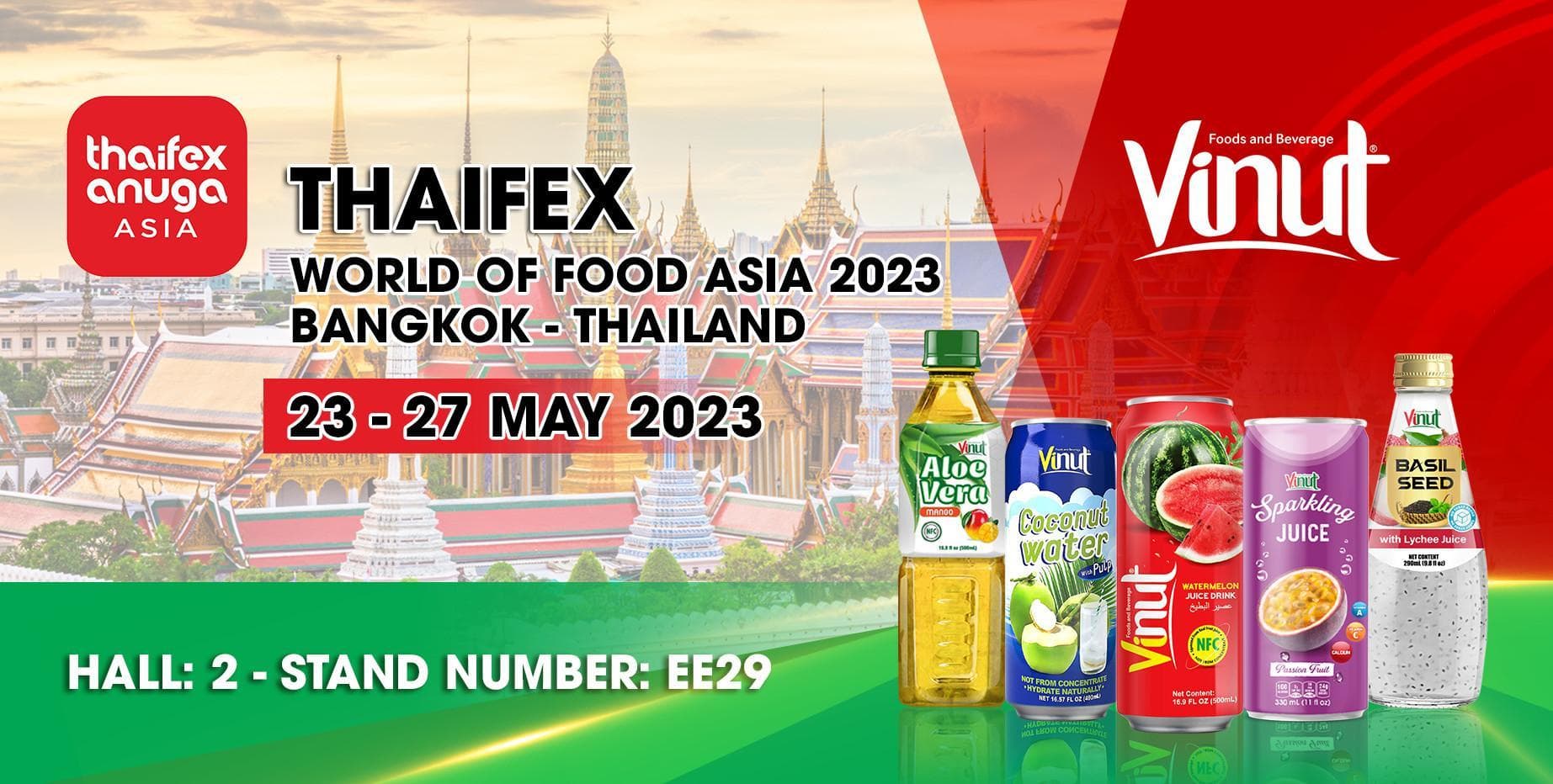 The Participation Of VINUT At Thaifex – Anuga Asia 2023