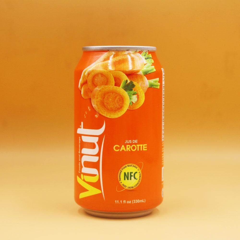 VINUT Carrot Juice, NFC Squeezed From Real Juice Not From Concentrate, Can, 11.1 fl oz (330 mL)