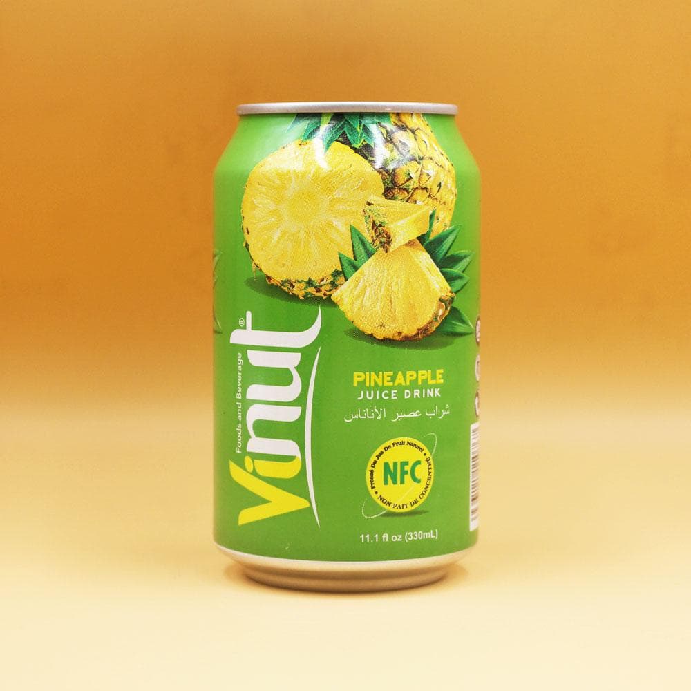 VINUT Pineapple Juice Drink, NFC Squeezed From Real Juice Not From Concentrate, Can, 11.1 fl oz (330 mL)