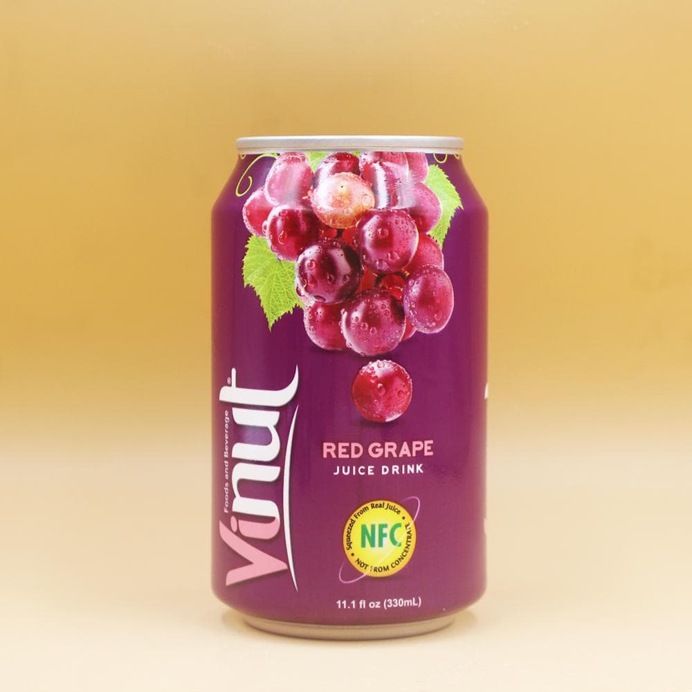 VINUT Red Grape Juice Drink, NFC Squeezed From Real Juice Not From Concentrate, Can, 11.1 fl oz (330 mL)