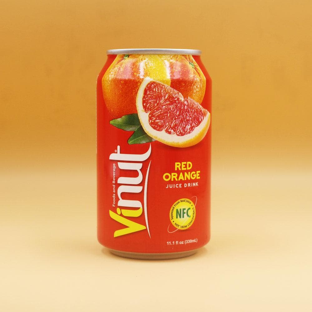 VINUT Red Orange Juice Drink, NFC Squeezed From Real Juice Not From Concentrate, Can, 11.1 fl oz (330 mL)
