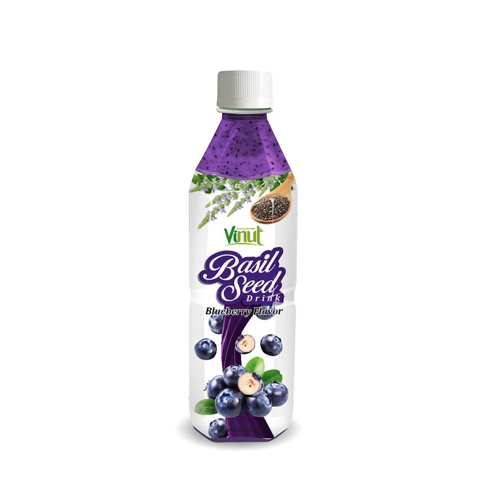 16.9 fl oz VINUT Basil seed drink with Blueberry Flavor