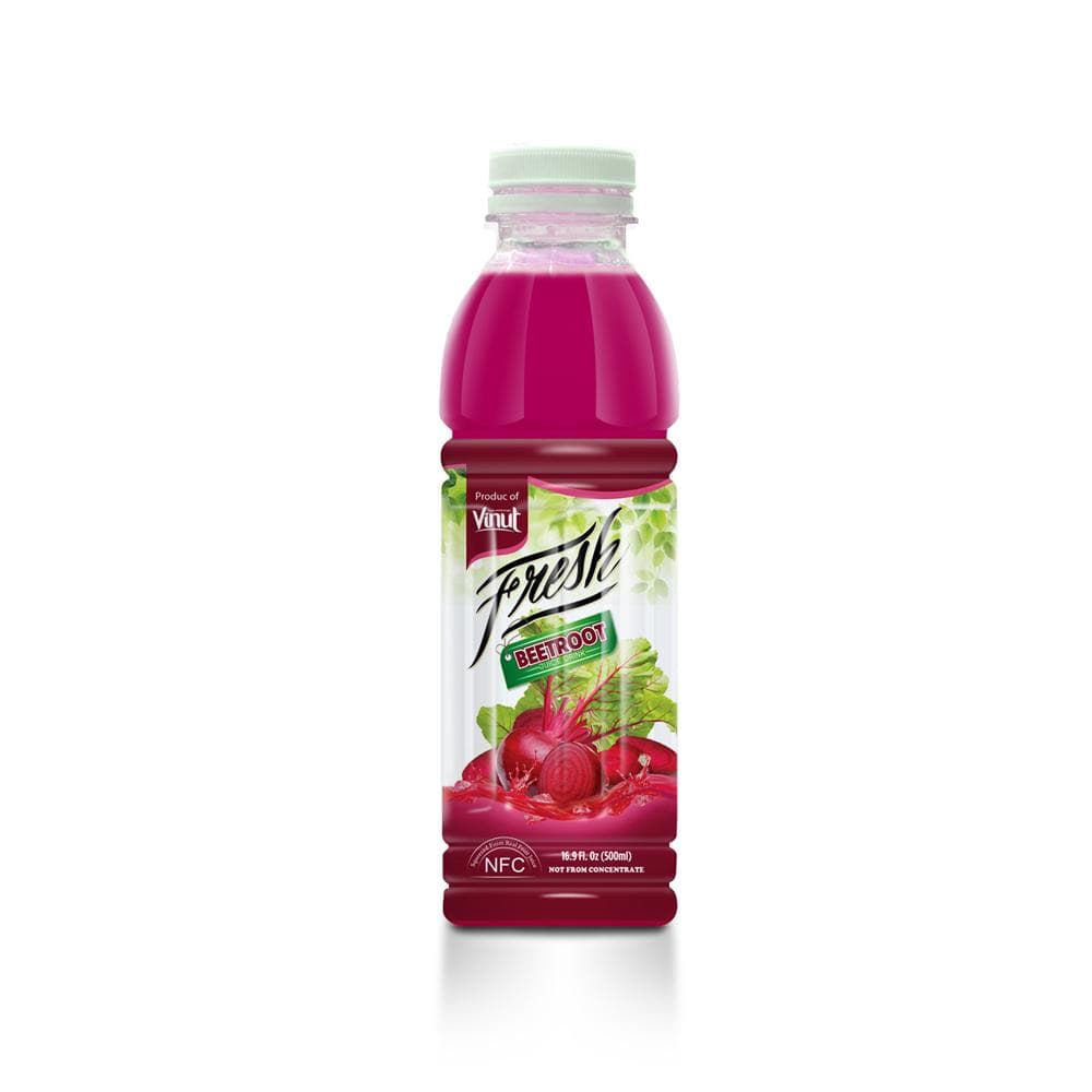 VINUT Fresh Beetroot Juice Drink, NFC Squeezed From Real Juice Not From Concentrate, PET Bottle, 16.9 fl oz (500 mL)