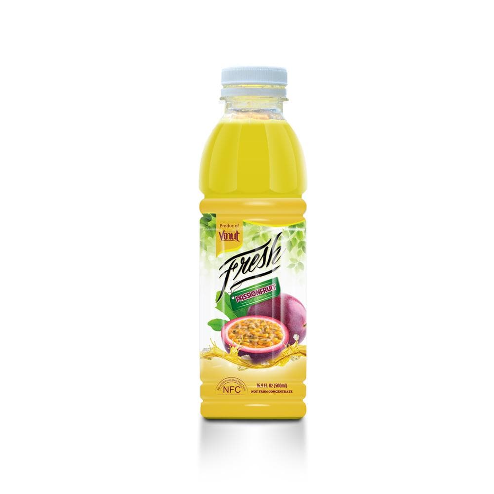 VINUT Fresh Passionfruit Juice Drink, NFC Squeezed From Real Juice Not From Concentrate, PET Bottle, 16.9 fl oz (500 mL)