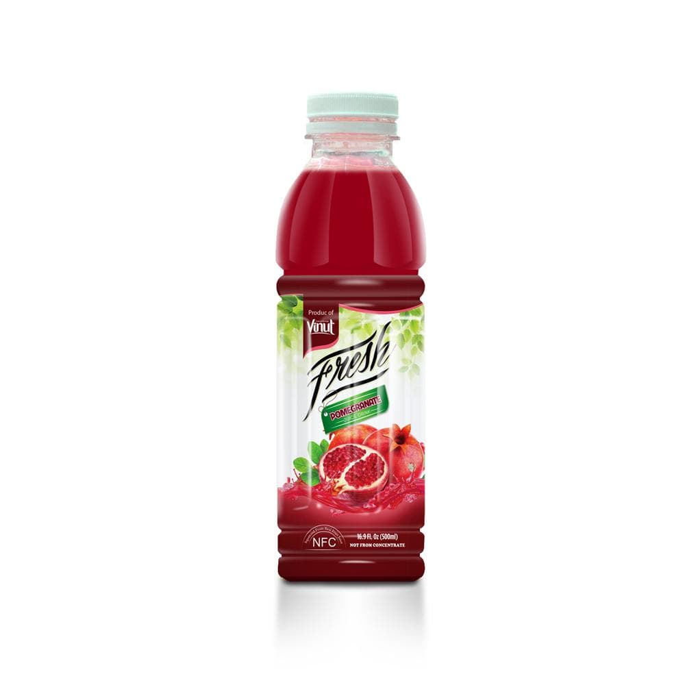 VINUT Fresh Pomegranate Juice Drink, NFC Squeezed From Real Juice Not From Concentrate, PET Bottle, 16.9 fl oz (500 mL)