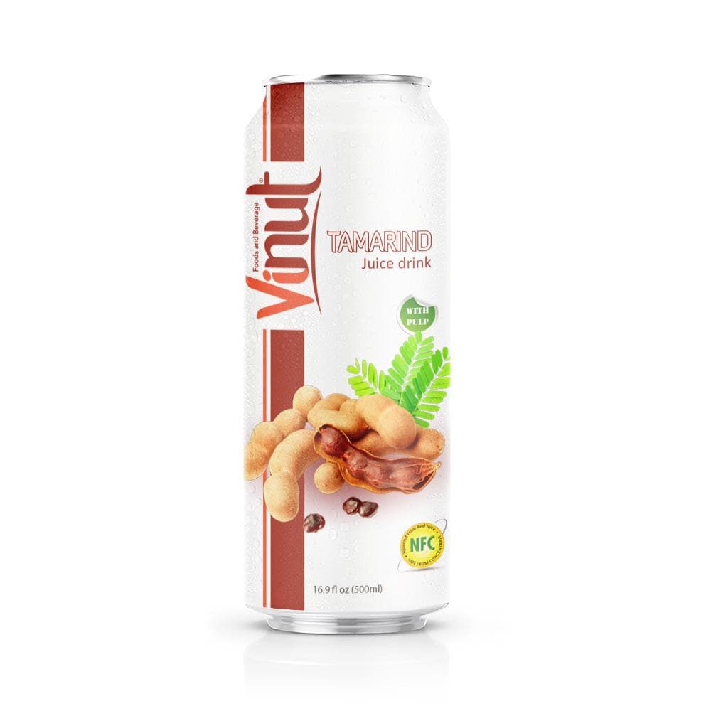 VINUT Tamarind Juice Drink, With Pulp, NFC Squeezed From Real Fruit Juice, Can, 16.9 fl oz (500 mL) view 1